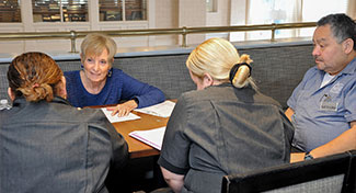 Fox Hill employees having a meeting