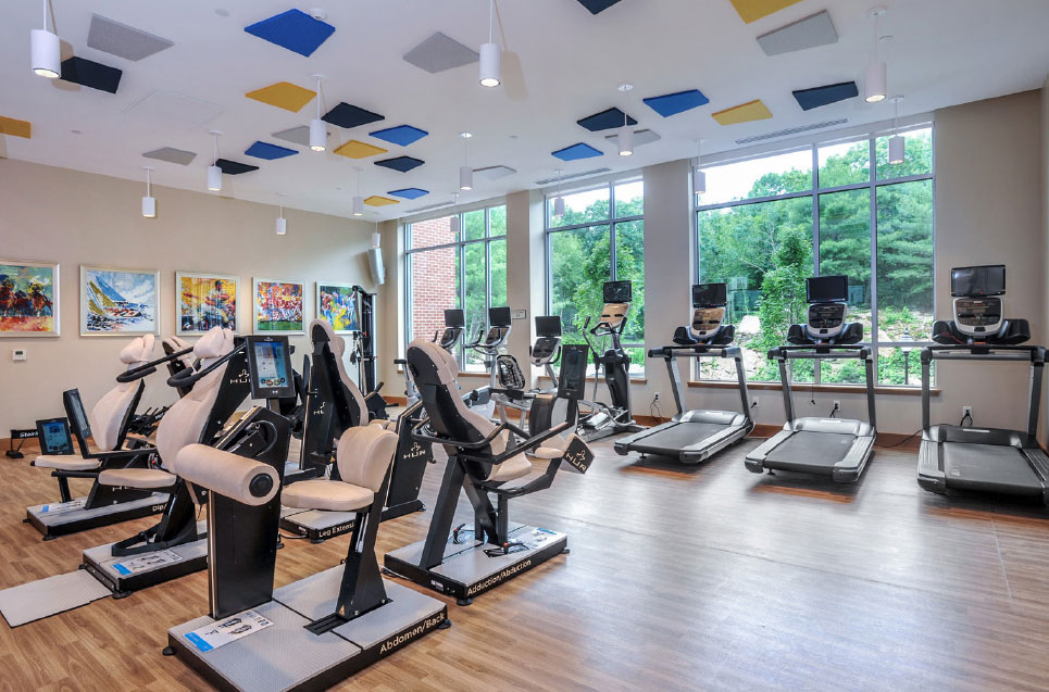 Fitness equipment in the fitness center