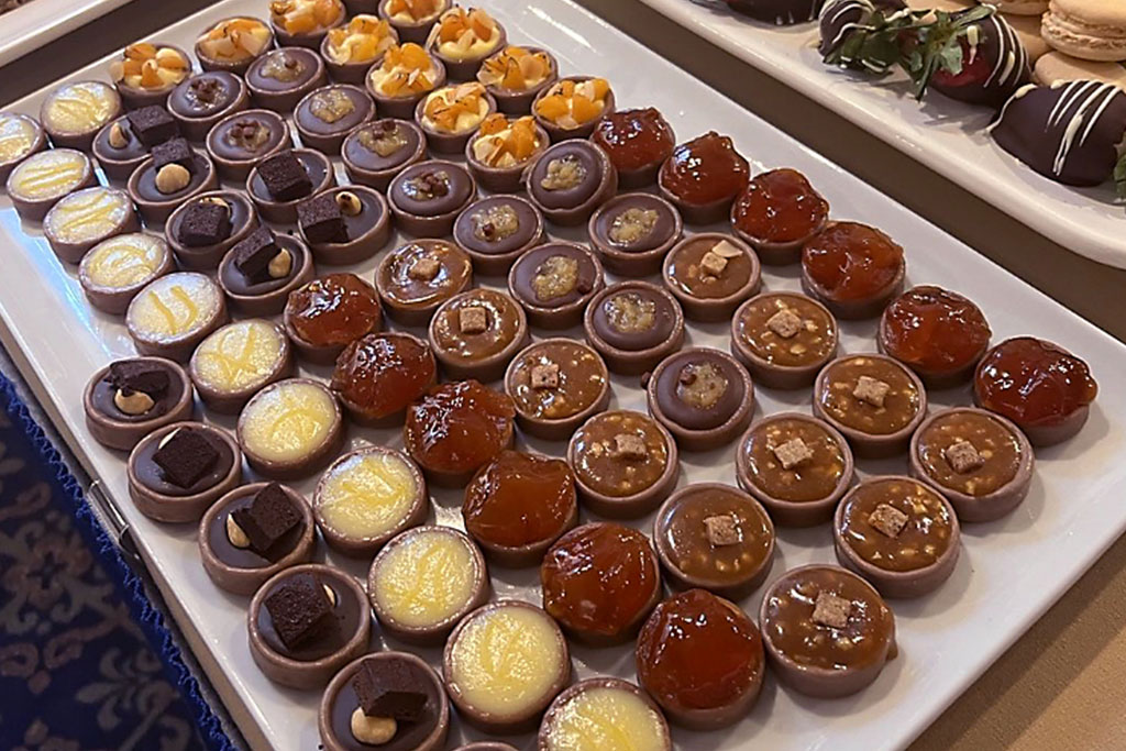Chocolates on a tray